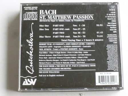 Bach - St. Matthew Passion / Sir David Willcocks (3 CD)