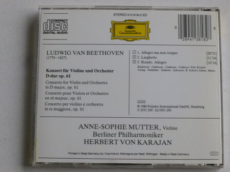 Beethoven - Violinkonzert / Anne Sophie Mutter, Karajan