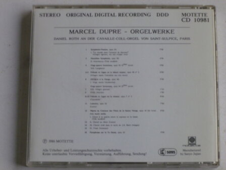 Marcel Dupre - Orgelwerke / Daniel Roth