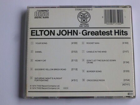 Elton John - Greatest Hits (W Germany)