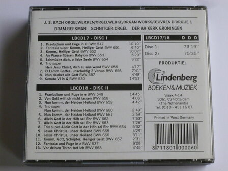 Bach -Orgelwerken 1 / Der AA Kerk , Bram Beekman (2 CD)