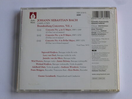 Bach - The Brandenburg Concertos nos 4,5&amp;6 / Bruggen, Bylsma, Leonardt