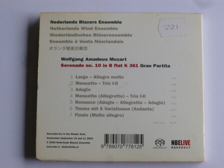 Mozart - Gran Partita / Nederlands Blazers Ensemble (SACD)