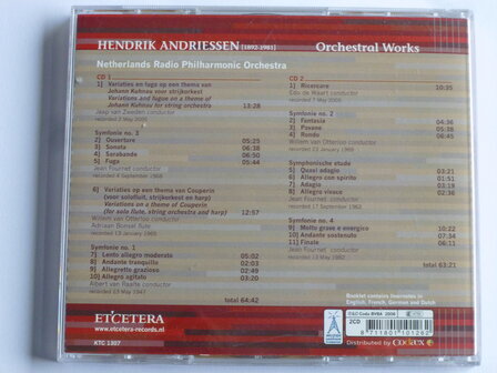 Hendrik Andriessen - Orchestral Works (2 CD) etcetera