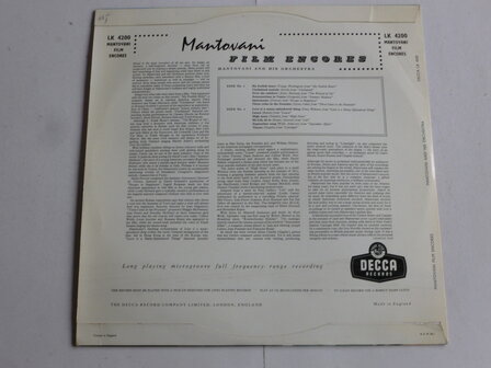 Mantovani - Film Encores (LP) LK 4200