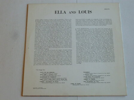 Ella Fitzgerald Louis Armstrong - Ella and Louis (LP) verve 1963