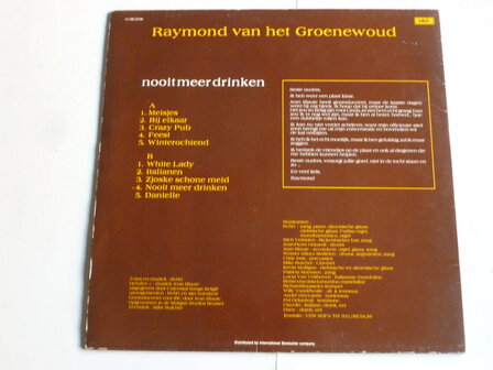 Raymond van het Groenewoud - Nooit meer drinken (LP)