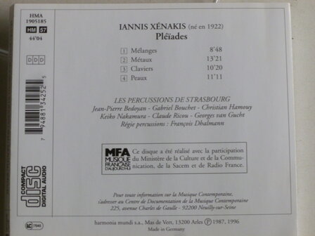 Xenakis - Pleiades / Percussions de Strasbourg