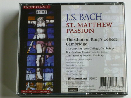 J.S. Bach - St. Matthew Passion / Emma Kirkby, Roy Goodman, Choir of King&#039;s College (3 CD)