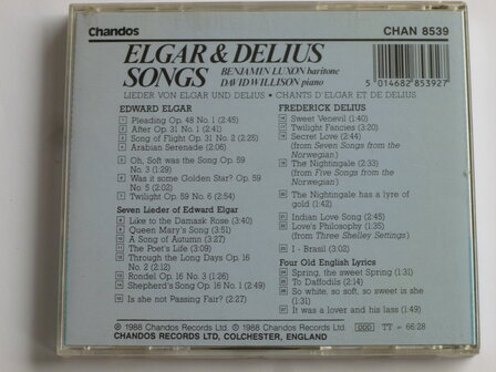 Elgar &amp; Delius Songs - Benjamin Luxon, David Willison