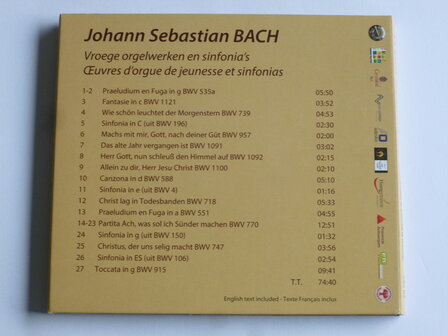 J.S. Bach - Vroege orgelwerken en sinfonia&#039;s / Bart Jacobs 