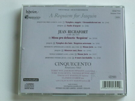 Richafort - Requiem  / Cinquecento