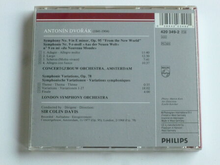 Dvorak - Symphony no. 9 / Sir Colin Davis (philips)