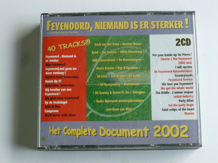 Feyenoord, Niemand is er sterker! - Het Complete Document 2002 (2 CD)