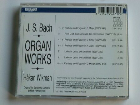 J.S. Bach - Organ Works / Hakan Wikman