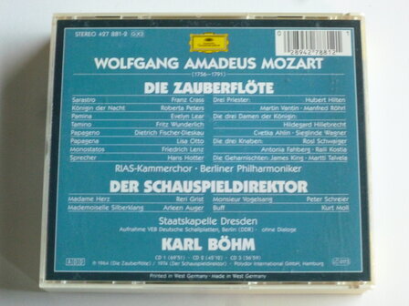 Mozart - Die Zauberfl&ouml;te / Karl Bohm, Fritz Wunderlich (3 CD)