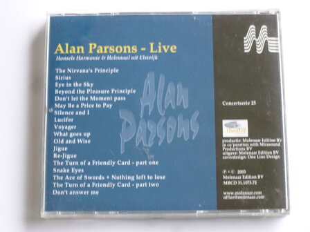 A Tribute to Alan Parsons live / Honsels Harmonie, Helemaal uit Elswijk