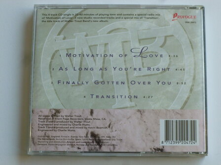 Walter Trout Band - Motivation of Love (CD Single)