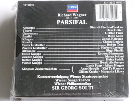 Wagner - Parsifal / Sir. George Solti, Fischer Dieskau, Kollo (4 CD) Nieuw