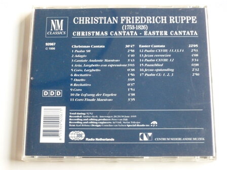 Christian Friedrich Ruppe - Christmas Cantata / Jed Wentz