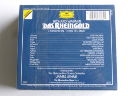 Wagner - Das Rheingold / Christa Ludwig, James Levine (3 CD) Nieuw