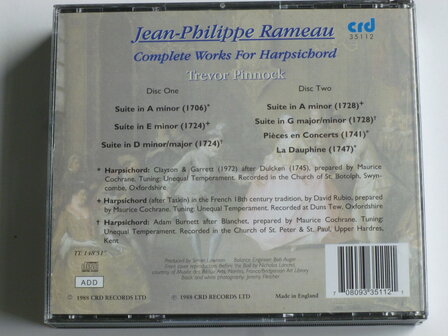 Rameau - Complete Works for Harpsichord / Trevor Pinnock (2 CD)