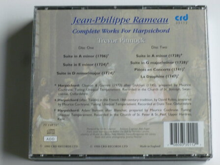 Rameau - Complete Works for Harpsichord / Trevor Pinnock (2 CD)