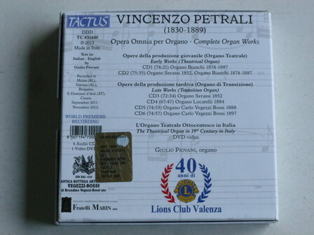 Vincenzo Petrali - Opera Omnia per Organo / Giulio Piovani (6 CD + DVD)