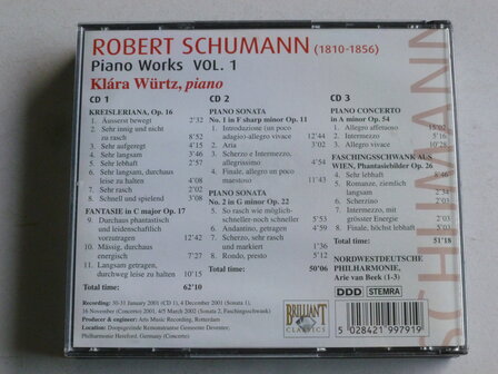 Robert Schumann - Piano Works vol.1 / Klara Wurtz (3 CD)