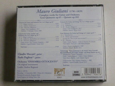 Giuliani - Complete Works for Guitar / Maccari, Pugliese, Ens. Ottovento (2 CD)