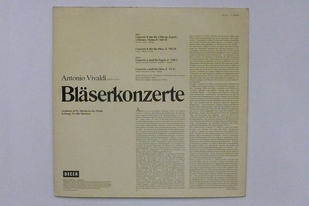 Vivaldi - Bl&auml;serkonzerte Neville Marriner (LP)