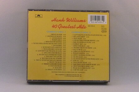 Hank Williams - 40 Greatest Hits ( 2 CD)