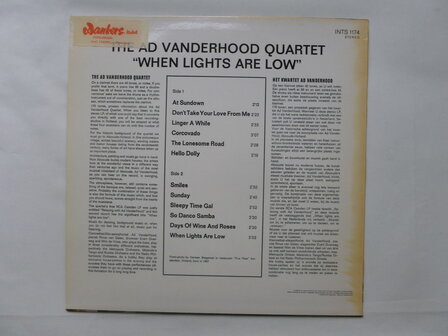 The Ad Vanderhood Quartet - When lights are low (LP)