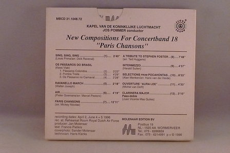 New Compositions for Concertband 18 &quot;paris chansons&quot;