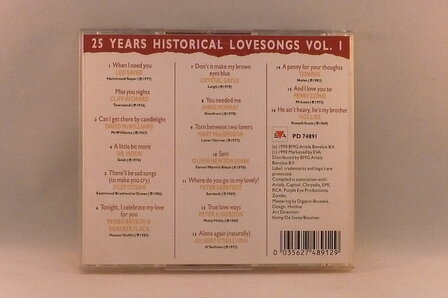 25 Years Historical Love Songs vol. 1