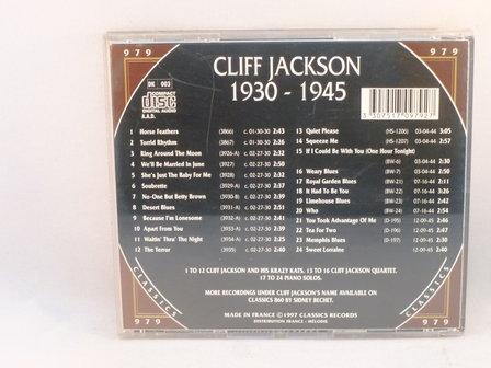 Cliff Jackson - Classics 1930 - 1945