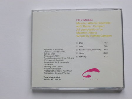 Maarten Altena Ensemble with Remco Campert - City Music