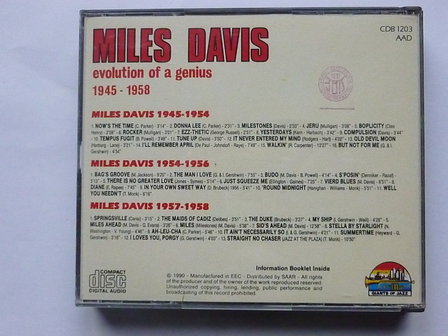 Miles Davis - Evolution of a Genius / 1945-1958 (3 CD)