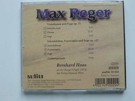 Max Reger - Bernhard Haas / Orgel