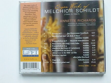 Organ Works of Melchior Schildt - Annette Richards