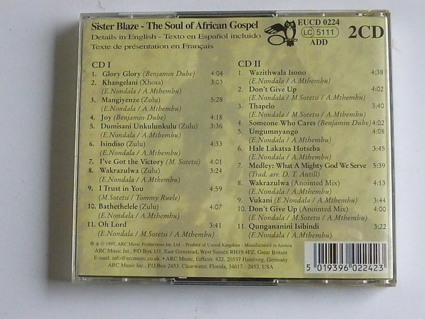 Sister Blaze - The Soul of African Gospel (2 CD)