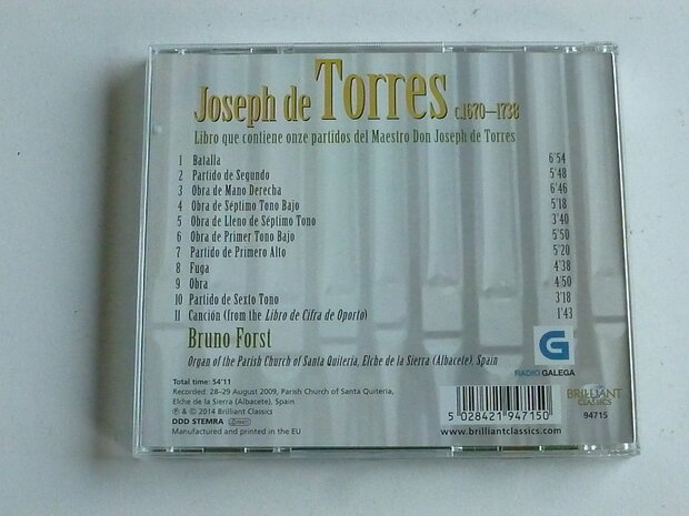 Joseph de Torres - Complete Organ Music / Bruno Forst