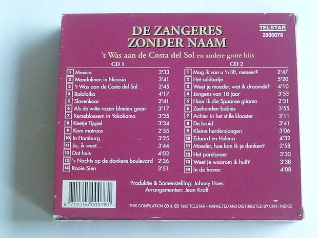 De Zangeres Zonder Naam - Het beste van (2 CD)