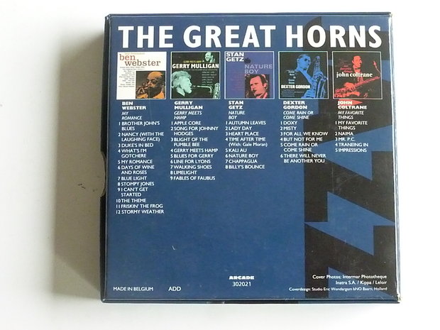 The Great Horns - Webster/Mulligan/Getz/Gordon/Coltrane (5 CD)