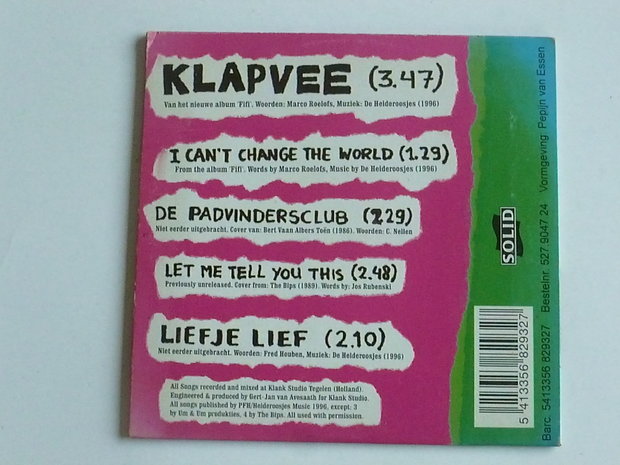 De Heideroosjes - Klapvee (CD Single)