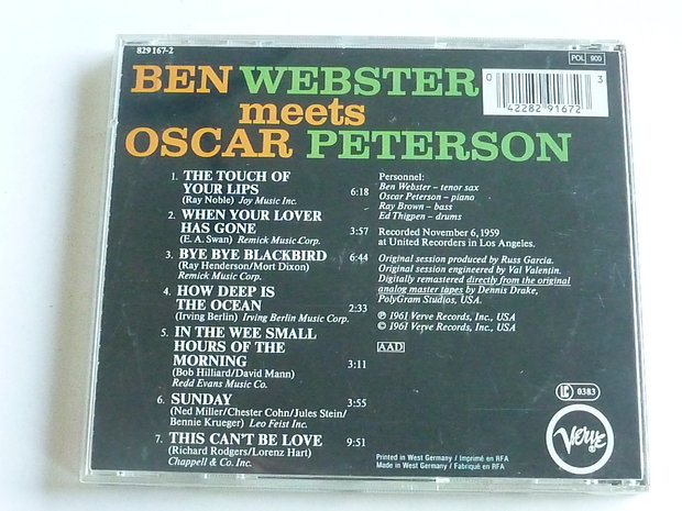 Ben Webster meets Oscar Peterson (verve)