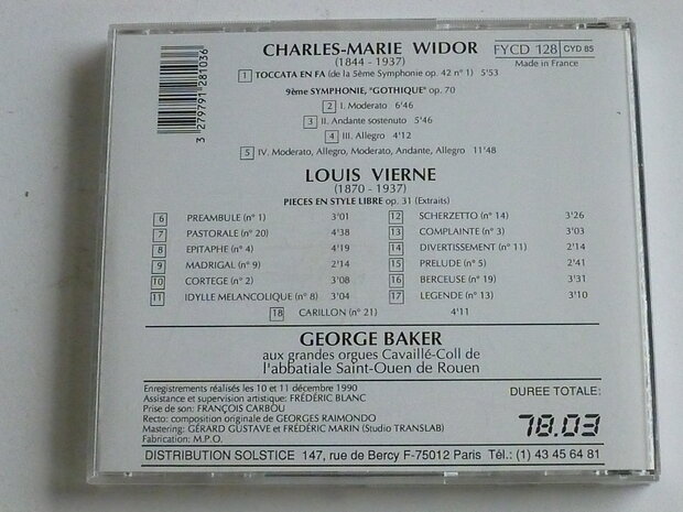 Widor, Vierne - George Baker