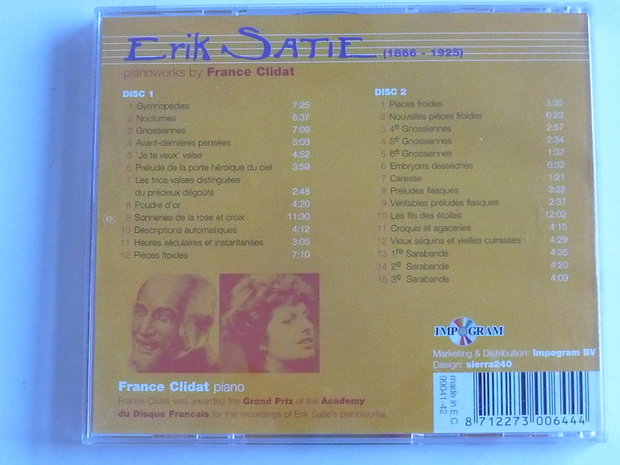 Erik Satie - Pianoworks by France Clidat (2 CD)