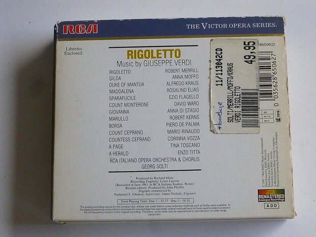 Verdi - Rigoletto / Merril, Moffo, Kraus, Solti (2 CD)