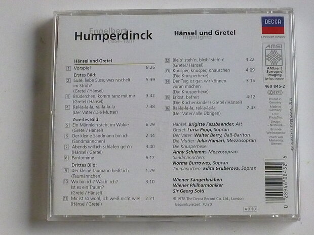 Humperdinck - Hänsel und Gretel / Solti